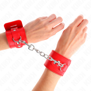 Kink Wrist Restraint Handgelenkfessel met hangslot rood Kink Wrist Restraint Handgelenkfessel met hangslot rood - Afbeelding 1