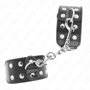 Kink Polsboei Armband met dubbele verstelbare noppenrij zwart Kink Polsboei Armband met dubbele verstelbare noppenrij zwart - Afbeelding 3
