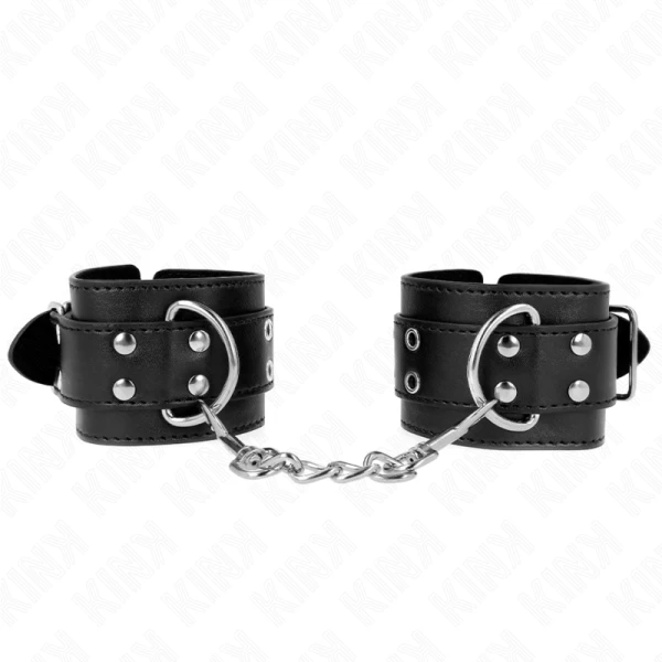 Kink Wrist Restraint polsboei met dubbele gesp Zwart