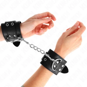 Kink Wrist Restraint Double Buckle Wrist Cuff Black