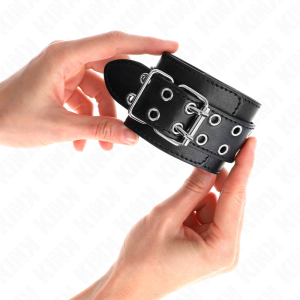 Kink Wrist Restraint polsboei met dubbele gesp Zwart Kink Wrist Restraint polsboei met dubbele gesp Zwart - Afbeelding 4