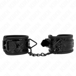 Kink Wrist Restraint Handboei met ruitpatroon, zwart, verstelbaar Kink Wrist Restraint Handboei met ruitpatroon, zwart, verstelbaar - Afbeelding 2