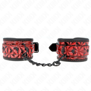 Kink Wrist Restraint Polsboei met Ruitpatroon donkerrood Kink Wrist Restraint Polsboei met Ruitpatroon donkerrood - Afbeelding 2