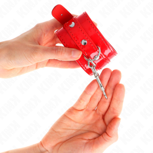 Kink Wrist Restraint glanzende handboeien rood verstelbaar Kink Wrist Restraint glanzende handboeien rood verstelbaar - Afbeelding 4