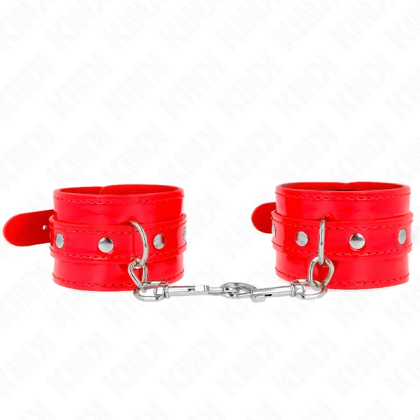 Kink Wrist Restraint glanzende handboeien rood verstelbaar Kink Wrist Restraint glanzende handboeien rood verstelbaar