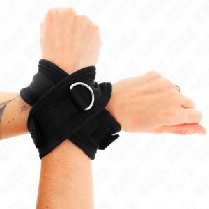 Kink Wrist Restraint Cross Cuffs Black