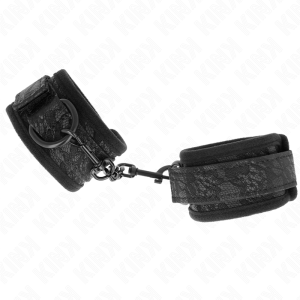 Kink Wrist Restraint Neopreen-Handpolsboeien Dark Lace Cuffs Zwart Kink Wrist Restraint Neopreen-Handpolsboeien Dark Lace Cuffs Zwart - Afbeelding 3