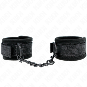 Kink Wrist Restraint Neopreen-Handpolsboeien Dark Lace Cuffs Zwart Kink Wrist Restraint Neopreen-Handpolsboeien Dark Lace Cuffs Zwart - Afbeelding 2