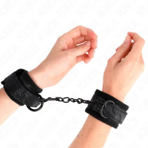 Kink Wrist Restraint Neoprene Wrist Cuffs Dark Lace Cuffs Black