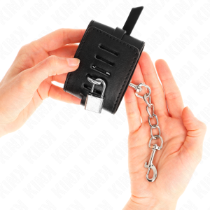 Kink Wrist Restraint Deluxe Polsboeien met Vergrendeling Zwart Kink Wrist Restraint Deluxe Polsboeien met Vergrendeling Zwart - Afbeelding 4
