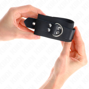 Kink Wrist Restraint Nylon-Handgelenkfesseln mit Ledergurten schwarz verstellbar Kink Wrist Restraint Nylon-Handgelenkfesseln mit Ledergurten schwarz verstellbar – Bild 4