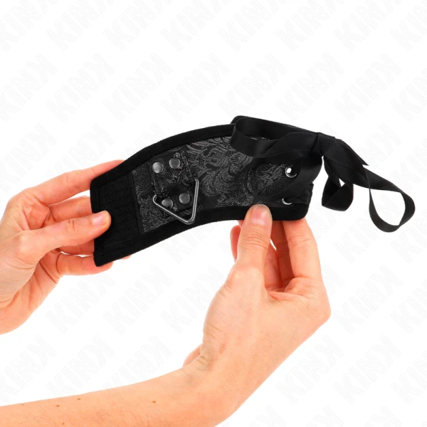 Kink Wrist Restraint Polsboeien met kantdetails zwart
