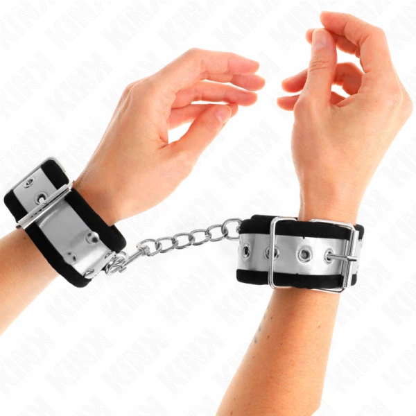 Kink Wrist Restraint dunne handboeien voor polsen Zwart/zilver