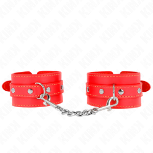 Kink Wrist Restraint dunne polsboeien rood verstelbaar Kink Wrist Restraint dunne polsboeien rood verstelbaar - Afbeelding 2