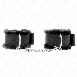 Kink Wrist Restraint Bontgevoerde Polsboeien Zwart Verstelbaar Kink Wrist Restraint Bontgevoerde Polsboeien Zwart Verstelbaar - Afbeelding 2