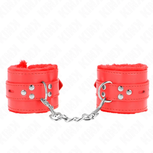 Kink Wrist Restraint Handboeien voor de polsen met riem, rood