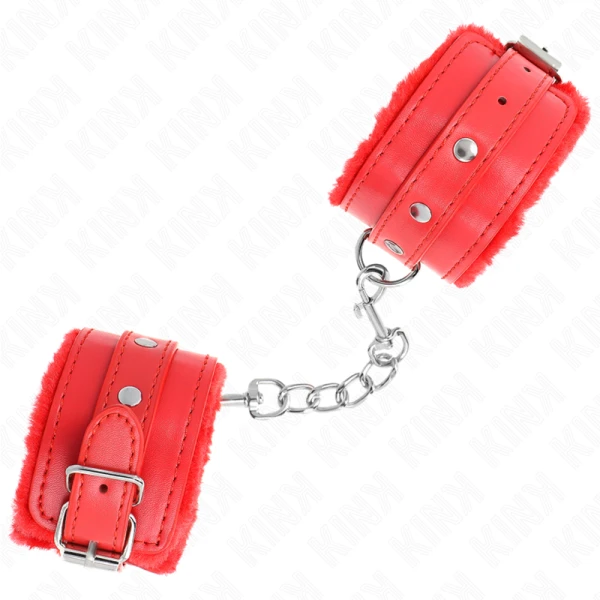 Kink Wrist Restraint Handboeien met rode riem, verstelbaar