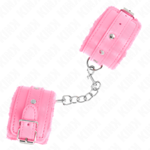 Kink Wrist Restraint Bontgevoerde Polsboeien met Riem roze Kink Wrist Restraint Bontgevoerde Polsboeien met Riem roze - Afbeelding 4