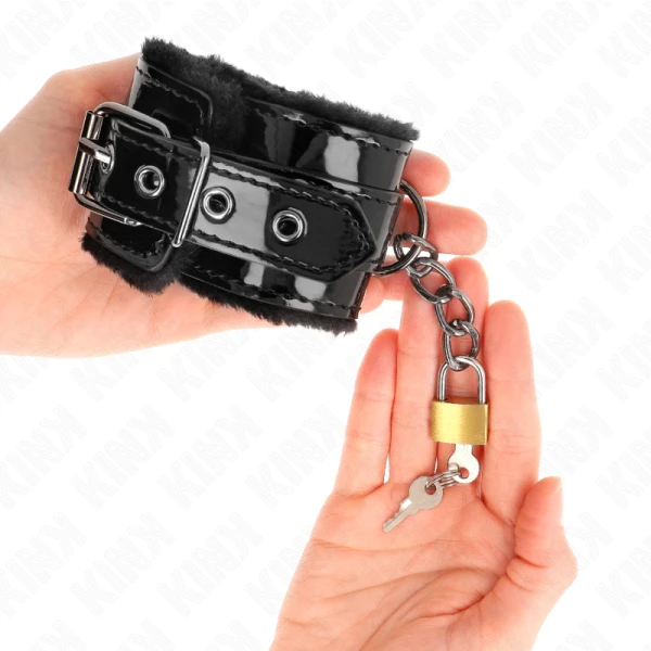 Kink Wrist Restraint verstelbare handboeien met koperen slot Kink Wrist Restraint verstelbare handboeien met koperen slot
