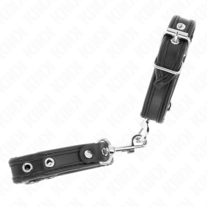 Kink Wrist Restraint Mini-armbanden met klinknagels, zwart, verstelbaar Kink Wrist Restraint Mini-armbanden met klinknagels, zwart, verstelbaar - Afbeelding 3