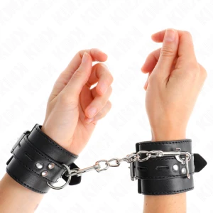 Kink Wrist Restraint Wrist Restraints with Belt Black