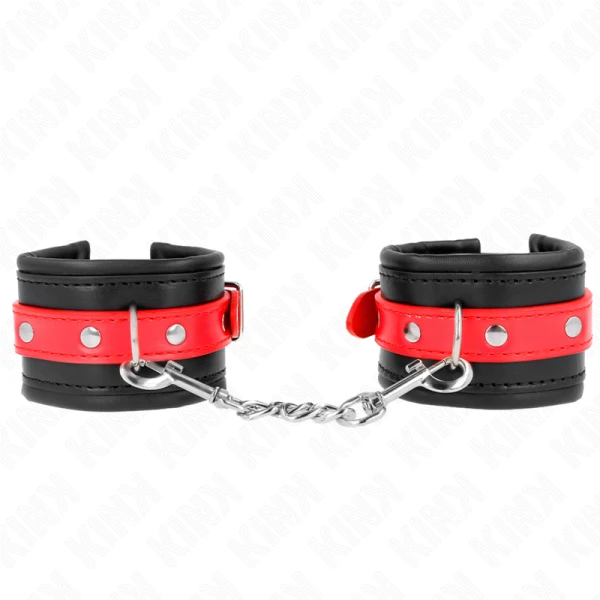 Kink Wrist Restraint Handgelenkfesseln mit rotem Gürtel, verstellbar