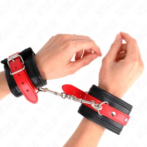 Kink Wrist Restraint Handgelenkfesseln mit rotem Gürtel, verstellbar