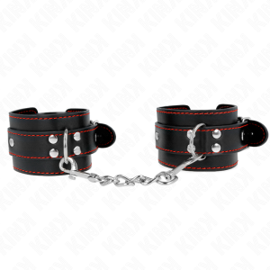 Kink Wrist Restraint polsboei met rode voering, verstelbaar Kink Wrist Restraint polsboei met rode voering, verstelbaar - Afbeelding 2