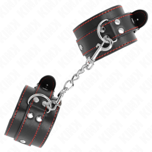 Kink Wrist Restraint polsboei met rode voering, verstelbaar Kink Wrist Restraint polsboei met rode voering, verstelbaar - Afbeelding 3