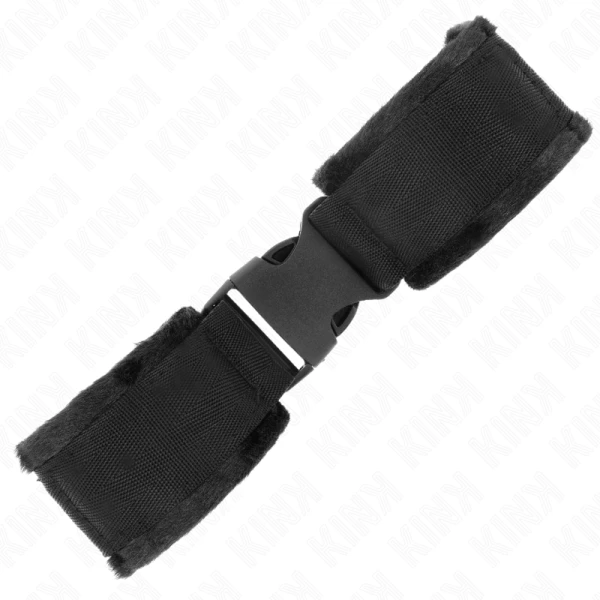 Kink Wrist Restraint Nylon-handboeien met klittenband rood-zwart