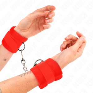 Kink Wrist Restraint Pelz-Handfessel rot Kink Wrist Restraint Pelz-Handfessel rot – Bild 1