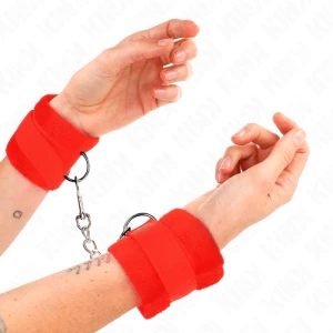 Kink Wrist Restraint Fur Handcuff red