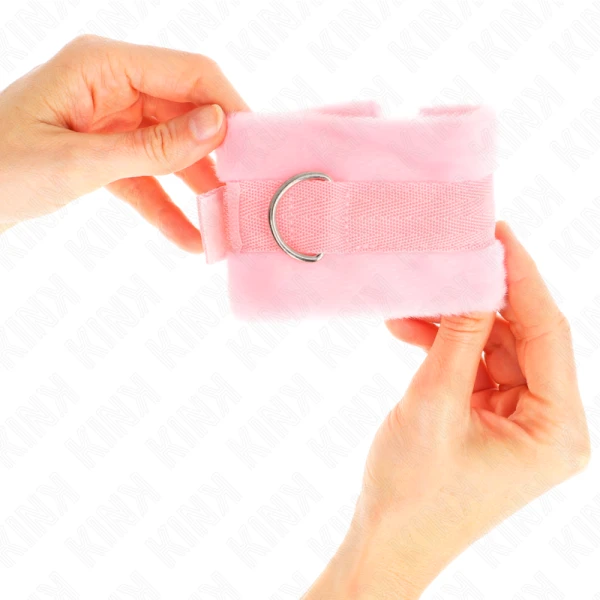 Kink Wrist Restraint Bontpolsboeien voor Beginners Roze