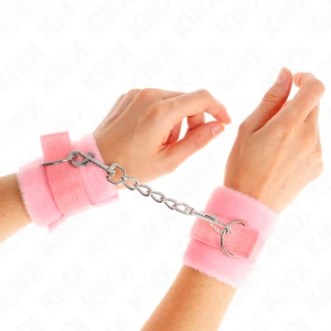 Kink Wrist Restraint Fur Hand Cuffs for Beginners Pink