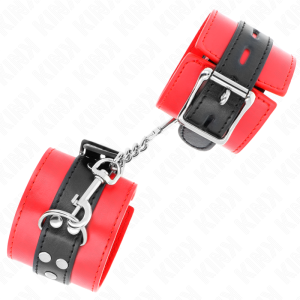 Kink Wrist Restraint Handboei rood met zwarte riem verstelbaar Kink Wrist Restraint Handboei rood met zwarte riem verstelbaar - Afbeelding 3