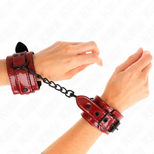 Kink Wrist Restraint wrist cuffs dark red
