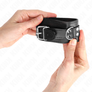 Kink Wrist Restraint Polsboeien van leer zwart verstelbaar Kink Wrist Restraint Polsboeien van leer zwart verstelbaar - Afbeelding 4