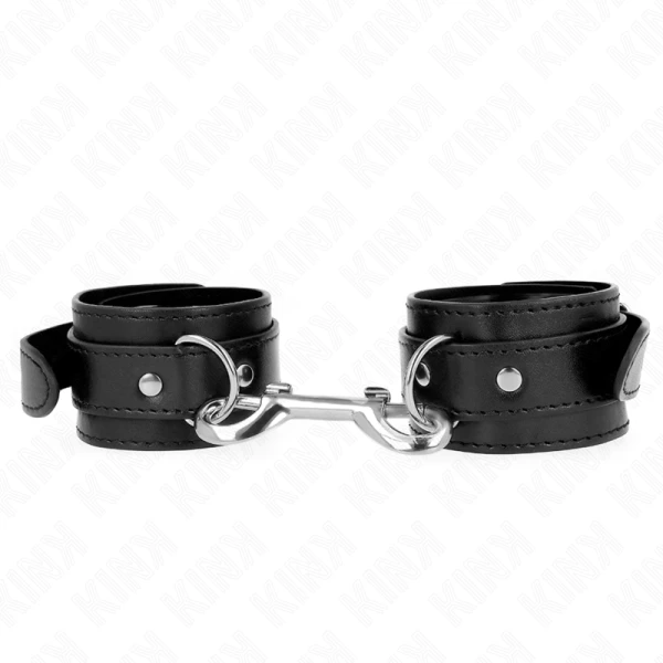 Kink Wrist Restraint Handboei met Rij Noppen Zwart Kink Wrist Restraint Handboei met Rij Noppen Zwart