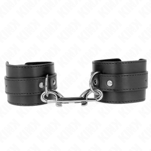 Kink Wrist Restraint Polsboei met nootjesrij en gesp Zwart Kink Wrist Restraint Polsboei met nootjesrij en gesp Zwart - Afbeelding 2