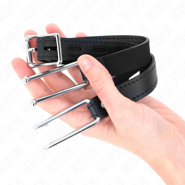 Kink Collar & GAG Metalen haak-knevel met verstelbare kunstlederen band