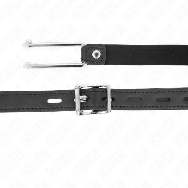 Kink Collar & GAG Metalen haak-knevel met verstelbare kunstlederen band