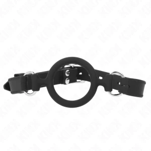 Kink Collar & GAG Silikon-Ringknebel mit verstellbarem Riemen