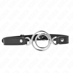 Kink Collar & GAG Knevel met meerdere O-ringen zwart Kink Collar & GAG Knevel met meerdere O-ringen zwart - Afbeelding 1