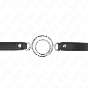 Kink Collar & GAG Knevel met meerdere O-ringen zwart Kink Collar & GAG Knevel met meerdere O-ringen zwart - Afbeelding 3