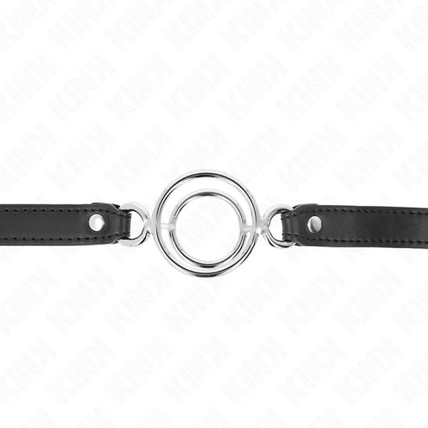 Kink Collar & GAG Knevel met meerdere O-ringen zwart