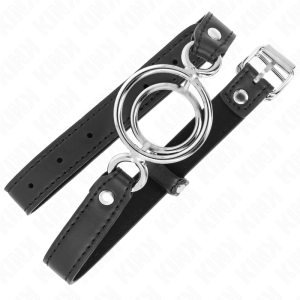 Kink Collar & GAG Knevel met meerdere O-ringen zwart Kink Collar & GAG Knevel met meerdere O-ringen zwart - Afbeelding 2