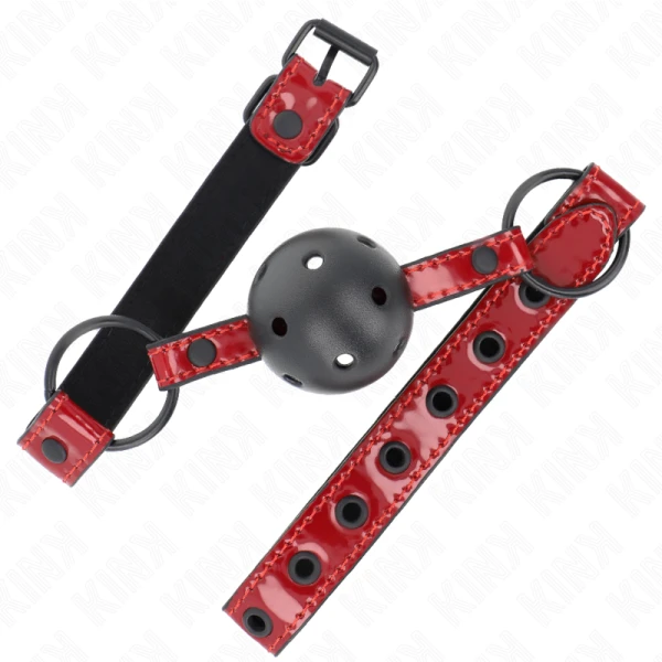 Kink Collar & GAG Knevelset met kunstlederen bal en verstelbare riemen