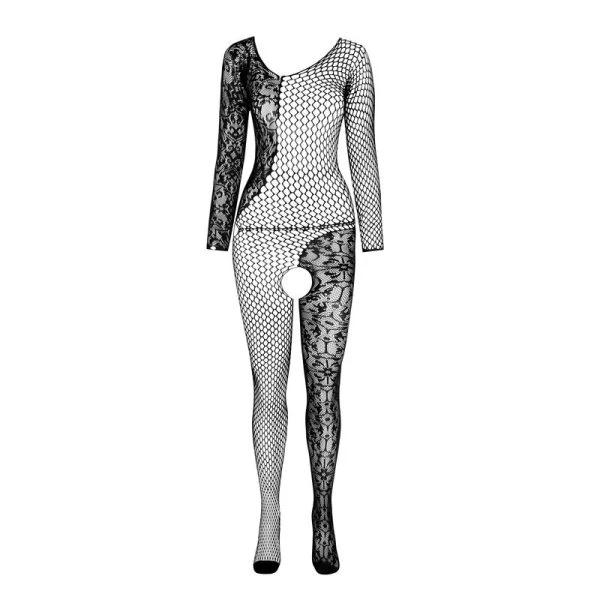 Passion Woman Bodystockings Bodystocking van netstof met kant Wit Unisex maat Passion Woman Bodystockings Bodystocking van netstof met kant Wit Unisex maat