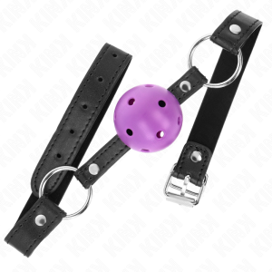 Kink Collar & GAG Ballknebel mit Hohlkugel, lila Kink Collar & GAG Ballknebel mit Hohlkugel, lila – Bild 2