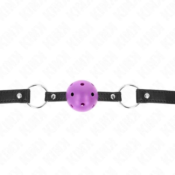 Kink Collar & GAG Ballknebel mit Hohlkugel, lila
